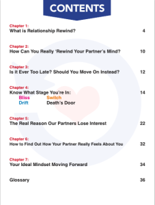 Relationship Rewind Review Contents